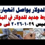 سعر الدولار اليوم | أسعار الدولار اليوم /اسعار الدولار السوق السوداء اليوم في مصر الخميس 2026/1/29