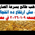 أسعار الذهب اليوم فى مصر عيار 21 | سعر الدهب عيار ٢١ اليوم الجمعه 2026/1/9
