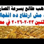 أسعار الذهب اليوم فى مصر عيار 21 | سعر الدهب عيار ٢١ اليوم الأثنين 2026/2/23