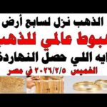 أسعار الذهب اليوم فى مصر عيار 21 | سعر الدهب عيار ٢١ اليوم الخميس 2026/2/5