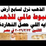 أسعار الذهب اليوم فى مصر عيار 21 | سعر الدهب عيار ٢١ اليوم الاثنين 2026/3/23