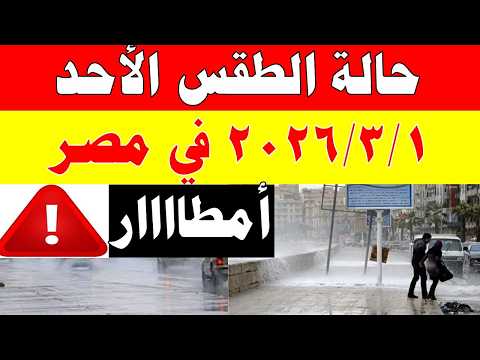 أمطااار الارصاد الجوية تكشف حالة طقس الأحد 2026/3/1 ودرجات الحرارة في مصر