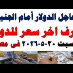 سعر الدولار اليوم | أسعار الدولار اليوم /اسعار الدولار السوق السوداء اليوم في مصر السبت 2026/5/30