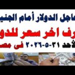 سعر الدولار اليوم | أسعار الدولار اليوم /اسعار الدولار السوق السوداء اليوم في مصر الأحد2026/5/31